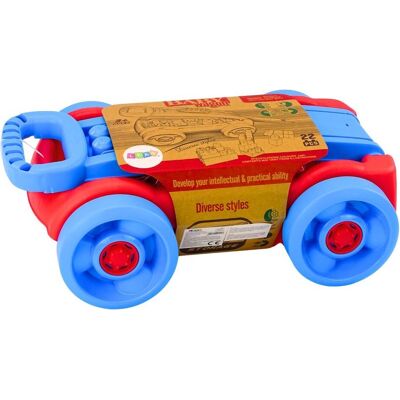 Lean Toys Blöcke in einem Rollwagen Lean Toys Blöcke in einem Rollwagen