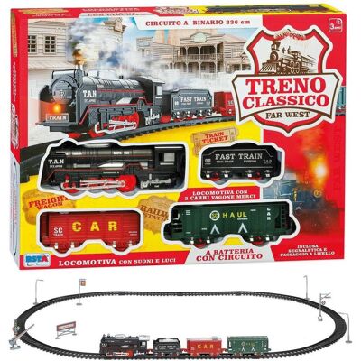 Rs Toys Classic Far West Train With Battery-Powered Tracks, 336 cm Circuit Rs Toys Classic Far West Train With Battery-Powered Tracks, 336 cm Circuit