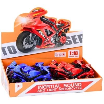 Lean Toys Sportmotorrad, Friktionsantrieb, Licht und Sound Lean Toys Sportmotorrad, Friktionsantrieb, Licht und Sound