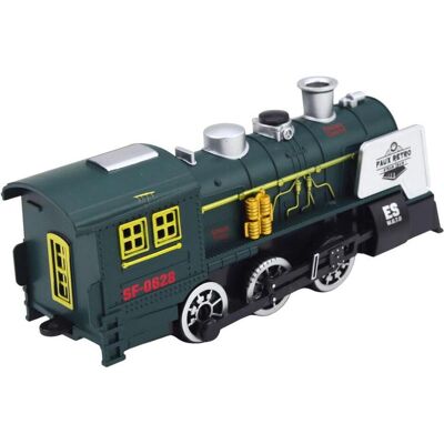 Lean Toys Klassische Lokomotive Hindernissensor Rauchlichter Geräusche Grün Lean Toys Klassische Lokomotive Hindernissensor Rauchlichter Geräusche Grün
