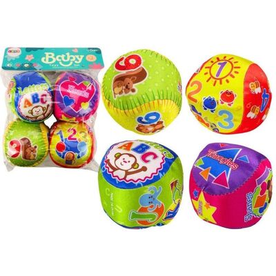 Lean Toys Weiche farbige Kugeln, 4 Stück Lean Toys Weiche farbige Kugeln, 4 Stück