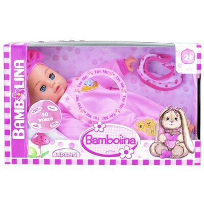 Bambolina Baby Puppe mit Zubehör - Sprechende Puppe 34cm Bambolina Baby Puppe mit Zubehör - Sprechende Puppe 34cm