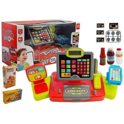Lean Toys, Kaufladen Zubehör, Registrierkasse schwarz-roter Kinderladen Lean Toys, Kaufladen Zubehör, Registrierkasse schwarz-roter Kinderladen