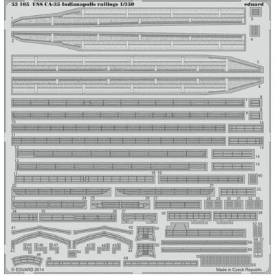 Eduard USS CA-35 Indianapolis railings f.Academ Eduard USS CA-35 Indianapolis railings f.Academ