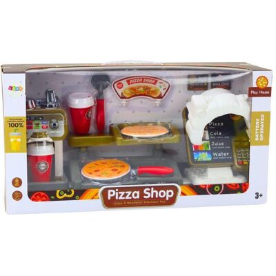 Lean Toys, Kaufladen Zubehör, Set Shop Pizza Kaffee Getränke Kasse Lean Toys, Kaufladen Zubehör, Set Shop Pizza Kaffee Getränke Kasse