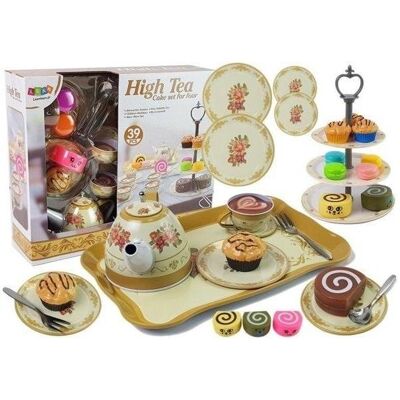 Lean Toys Teeservice: Geschirr + Süsswaren Lean Toys Teeservice: Geschirr + Süsswaren