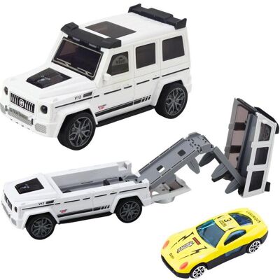 Lean Toys Lean Off-Road Auto Metall Versteckte Auto Licht Sound Weiss Blau Lean Toys Lean Off-Road Auto Metall Versteckte Auto Licht Sound Weiss Blau