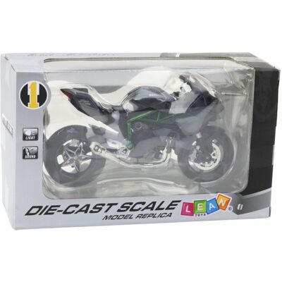 Lean Toys Metall Sport Motorrad Lichter Sound Grau 1:12 Lean Toys Metall Sport Motorrad Lichter Sound Grau 1:12