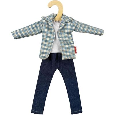 Heless Time2Shine Kariertes Hemd mt Jeans für Modepuppen der Grösse 29 cm Heless Time2Shine Kariertes Hemd mt Jeans für Modepuppen der Grösse 29 cm