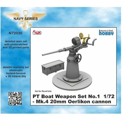 CMK PT Boat Weapon Set No.1 - Mk.4 20mm Oerlikon cannon CMK PT Boat Weapon Set No.1 - Mk.4 20mm Oerlikon cannon