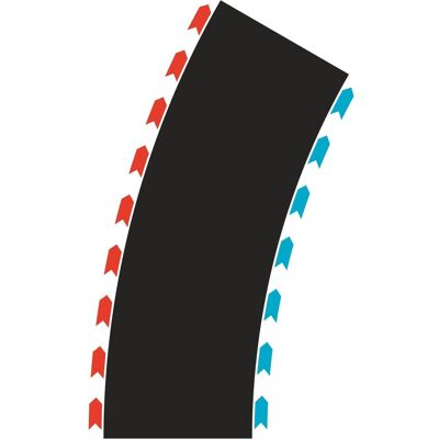 Carrera Hybrid Curves Radius 30° (zwei Module) Carrera Hybrid Curves Radius 30° (zwei Module)