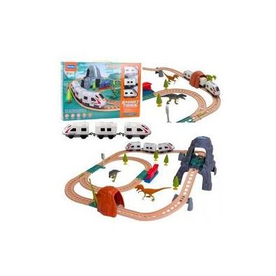 Lean Toys Elektrische Eisenbahn-Set "Dinosaurierpark" mit Licht und Sound, 76 cm Lean Toys Elektrische Eisenbahn-Set "Dinosaurierpark" mit Licht und Sound, 76 cm