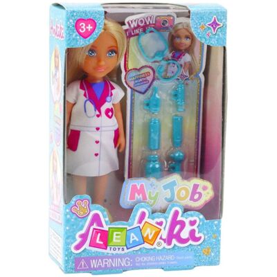 Lean Toys Lean Mini Ankiki Doctor Doll Set Mit Behandlungszubehör Lean Toys Lean Mini Ankiki Doctor Doll Set Mit Behandlungszubehör