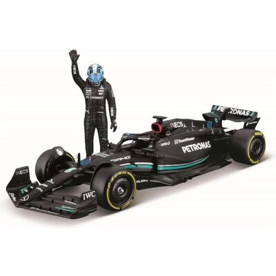 Bburago Mercedes-AMG F1 W14 E Perf. 2023 mit Figur 1/24 Bburago Mercedes-AMG F1 W14 E Perf. 2023 mit Figur 1/24