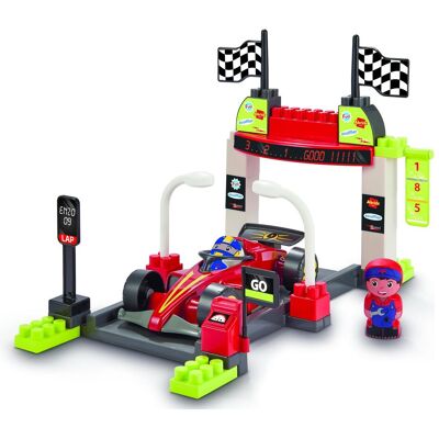 Ecoiffier Spielset - Abrick - Boxenstop Ecoiffier Spielset - Abrick - Boxenstop