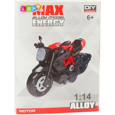 Lean Toys Motorrad zum Zusammenbauen, Schrauben, Metall, 1:14, DIY, Orange Lean Toys Motorrad zum Zusammenbauen, Schrauben, Metall, 1:14, DIY, Orange