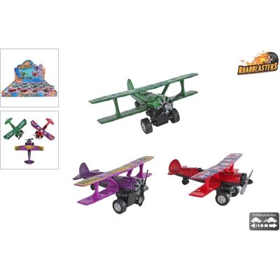 Hippo Die Cast Stunt-Flugzeug 11cm Pull Back 3fach sortiert Hippo Die Cast Stunt-Flugzeug 11cm Pull Back 3fach sortiert