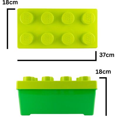 2 Aufbewahrungsboxen Mittelgross Gruen + Gelb mit Deckel Stapelbar (LEGO Classic) 2 Aufbewahrungsboxen Mittelgross Gruen + Gelb mit Deckel Stapelbar (LEGO Classic)