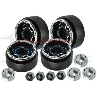 GPM BEADLOCK-FELGEN-SET ALU 1.0 STERN (1 SET/4 STÜCK) SCHWARZ TRX-4M, SCX24 GPM BEADLOCK-FELGEN-SET ALU 1.0 STERN (1 SET/4 STÜCK) SCHWARZ TRX-4M, SCX24