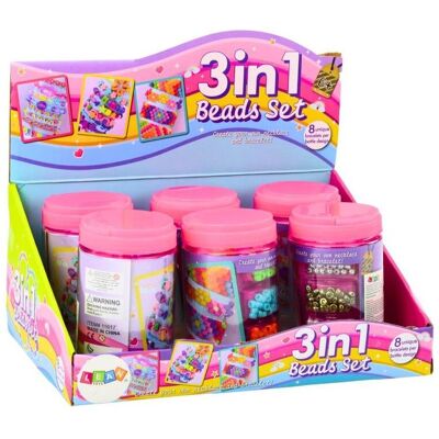 Lean Toys Set Perlen in einem Glas zur Schmuckherstellung Lean Toys Set Perlen in einem Glas zur Schmuckherstellung