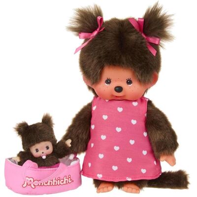 Magni Monchhichi Plüschfigur Girl mit Cot 20cm (24 cm) Magni Monchhichi Plüschfigur Girl mit Cot 20cm (24 cm)
