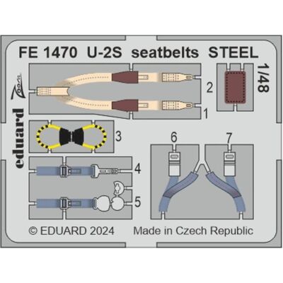 Eduard U-2S seatbelts STEEL Eduard U-2S seatbelts STEEL