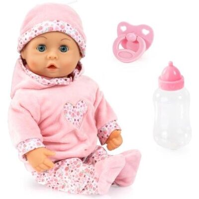 Bayer Puppe First Words Baby Herzen rosa 38cm Bayer Puppe First Words Baby Herzen rosa 38cm