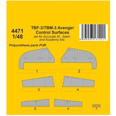 CMK TBF-3/TBM-3 Avenger Control Surfaces CMK TBF-3/TBM-3 Avenger Control Surfaces