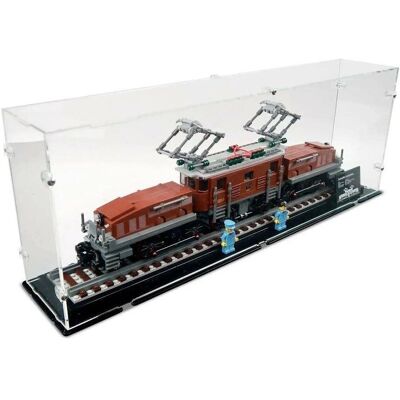 iDisplayit Acryl-Display für LEGO 10277 Krokodil-Lokomotive (mit schwarzem Boden) iDisplayit Acryl-Display für LEGO 10277 Krokodil-Lokomotive (mit schwarzem Boden)