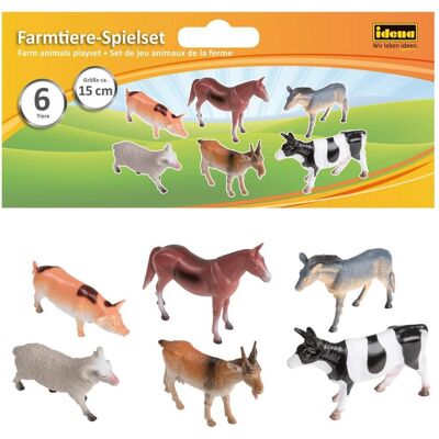 Idena Spielfiguren-Set Farmtiere 15cm 6teilig Idena Spielfiguren-Set Farmtiere 15cm 6teilig