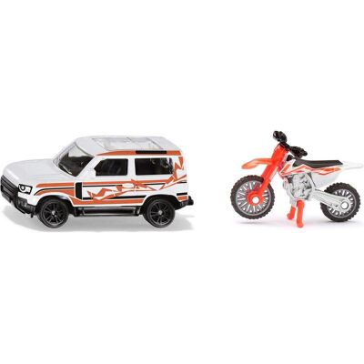 Siku Land Rover Defender mit KTM Motorrad Siku Land Rover Defender mit KTM Motorrad