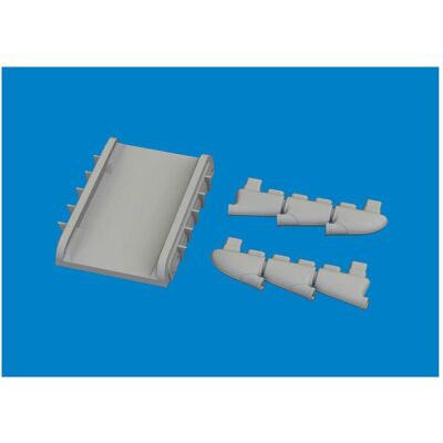 Eduard Spitfire Mk.I/II/V three-stacks exhaust rounded PRINT for IBG Eduard Spitfire Mk.I/II/V three-stacks exhaust rounded PRINT for IBG