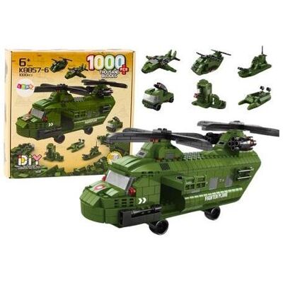 Lean Toys Bausteine Militärhubschrauber 1000 Stk Lean Toys Bausteine Militärhubschrauber 1000 Stk