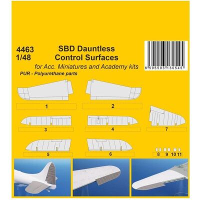 CMK SBD Dauntless Control Surfaces / for Acc. Miniartures and Academy kits CMK SBD Dauntless Control Surfaces / for Acc. Miniartures and Academy kits