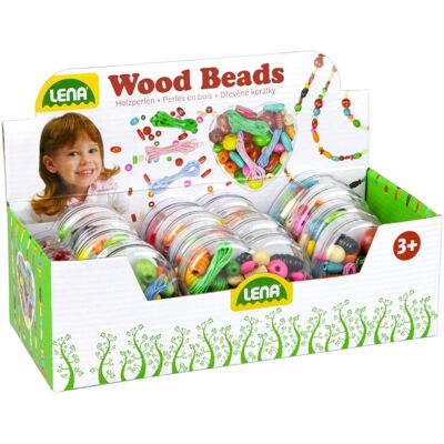 LENA Holzherzperlen-Set - Bastelset für Kinder LENA Holzherzperlen-Set - Bastelset für Kinder