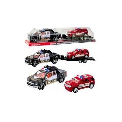 Lean Toys Offroad-Polizeiauto-Set mit Abschleppwagen und Streifenwagen Lean Toys Offroad-Polizeiauto-Set mit Abschleppwagen und Streifenwagen