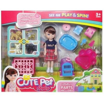 Swede Puppe mit Tieren Swede Puppe mit Tieren
