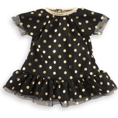 Corolle Schwarzes Puppenkleid von Ma mit goldenen Punkten – 36 cm Corolle Schwarzes Puppenkleid von Ma mit goldenen Punkten – 36 cm