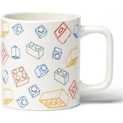 Lego Mug Brick Art Line: White 001 Lego Mug Brick Art Line: White 001