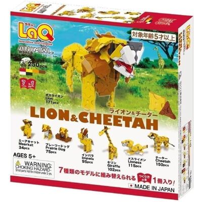 LaQ Animal World Japanische Blöcke Löwe und Gepard LaQ Animal World Japanische Blöcke Löwe und Gepard