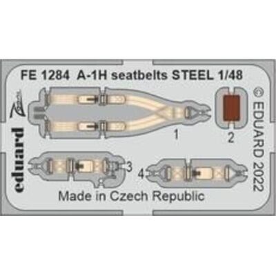 Eduard A-1H seatbelts STEEL 1/48 Eduard A-1H seatbelts STEEL 1/48