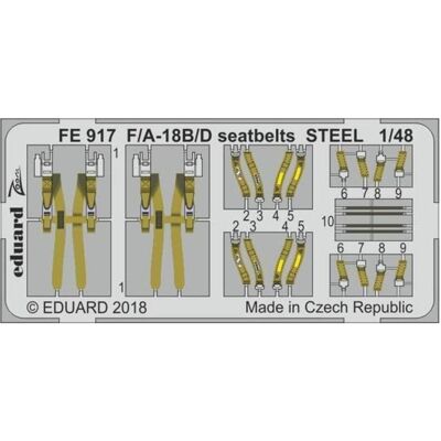 Eduard F/A-18B/D seatbelts STEEL f.Kinetic Eduard F/A-18B/D seatbelts STEEL f.Kinetic
