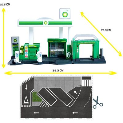 Majorette Tankstelle BP + Tankwagen Majorette Tankstelle BP + Tankwagen