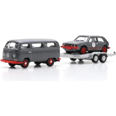 Carson 1:87 VW T2 Bus m.Anh. VW Golf I GTI Carson 1:87 VW T2 Bus m.Anh. VW Golf I GTI