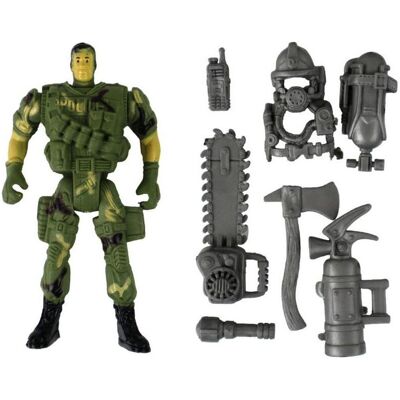 Lean Toys Militärspielset Hubschrauber Motorrad Wachturm Lean Toys Militärspielset Hubschrauber Motorrad Wachturm