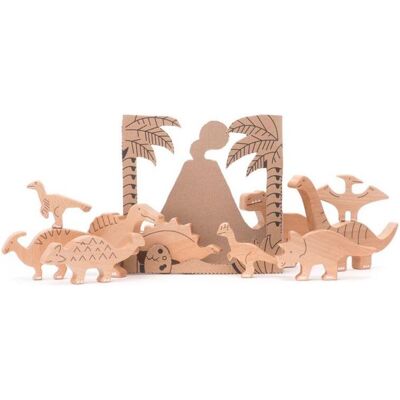 Bajo Dinosaurierfiguren Holz 10 Figuren Bajo Dinosaurierfiguren Holz 10 Figuren