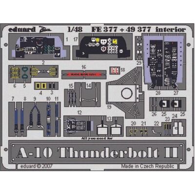 Eduard A-10 Thunderbolt II interior Für Italeri Bausatz Eduard A-10 Thunderbolt II interior Für Italeri Bausatz