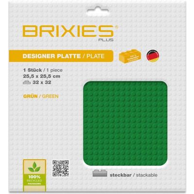 Brixies Bauplatte 32x32 Basic grün Brixies Bauplatte 32x32 Basic grün