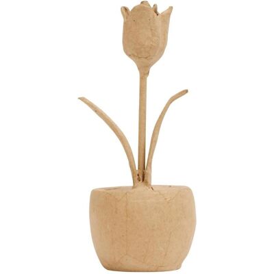 Décopatch Pappmache Pappmaché-Tulpe im Topf Décopatch Pappmache Pappmaché-Tulpe im Topf