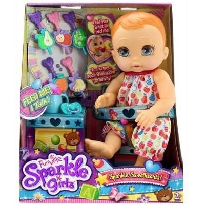 Sparkle GIRLZ sprechendes Baby Sweethearts mit Fütterungsset, lettische Sprache, 10078 lv Sparkle GIRLZ sprechendes Baby Sweethearts mit Fütterungsset, lettische Sprache, 10078 lv